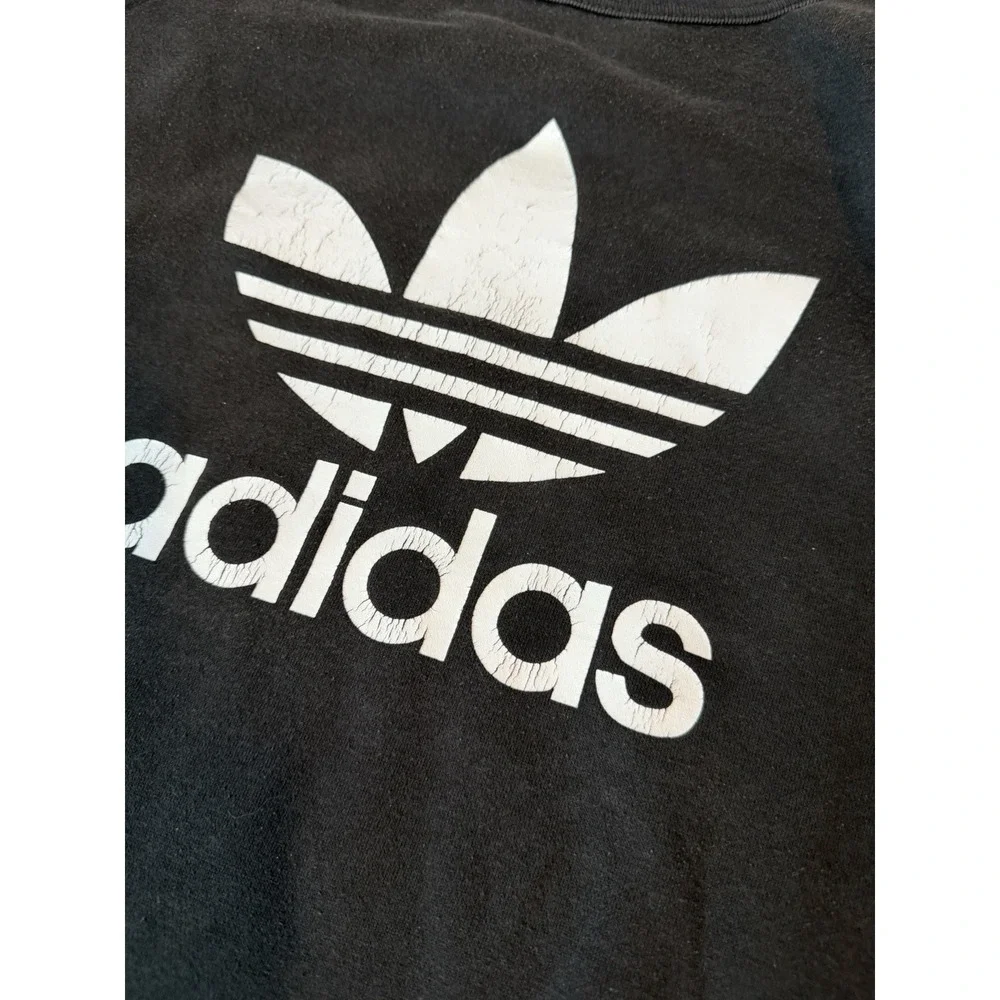 Adidas Originals Trefoil Black Crewneck Sweater Mens XL Pullover Sweatshirt